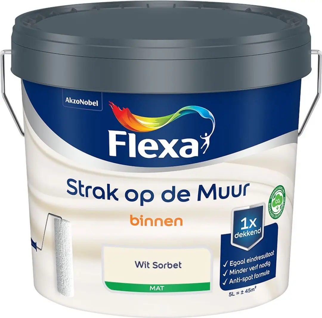 Flexa Strak Op De Muur Binnenmat Wit Sorbet Mengverf 5L