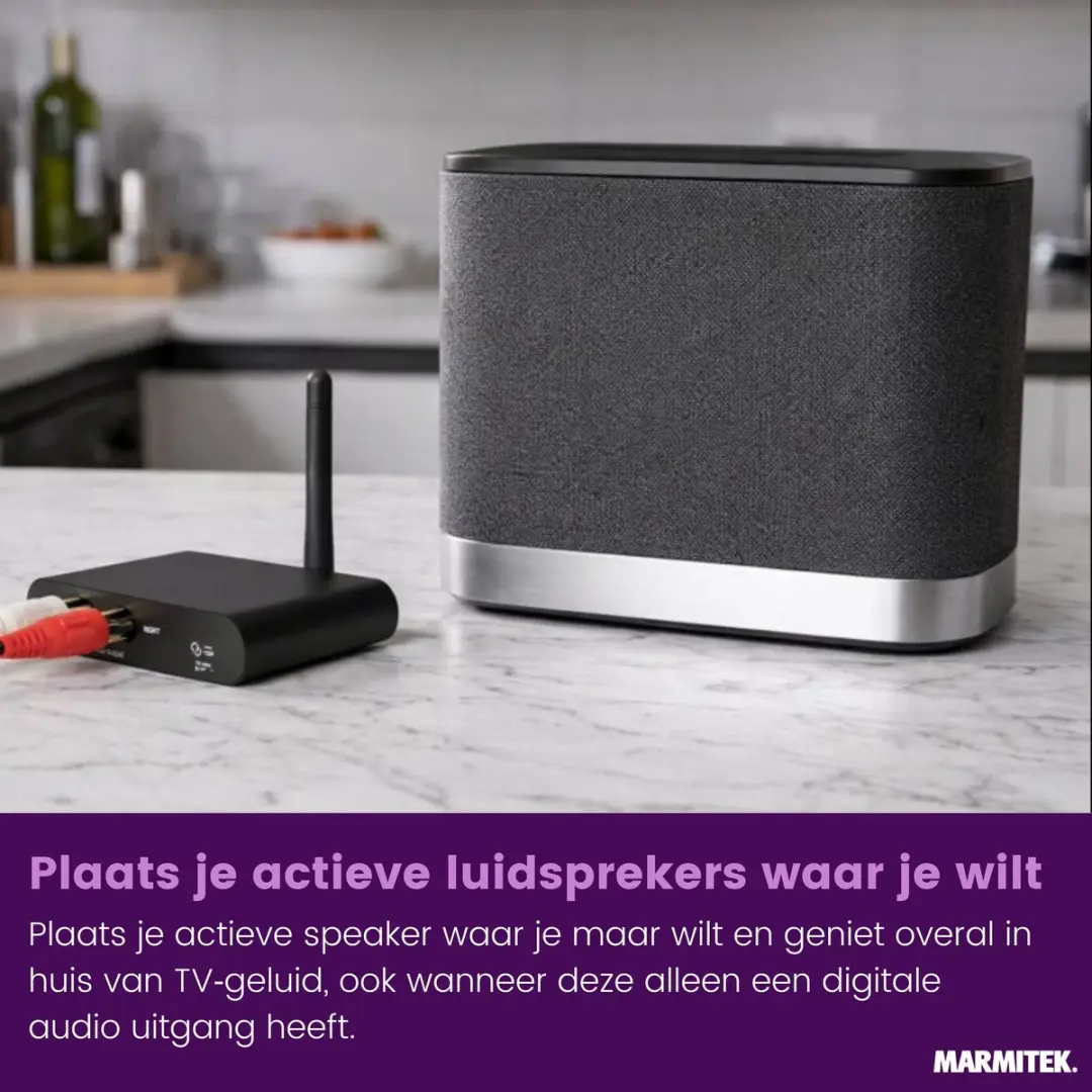 Marmitek Audio Anywhere 730 Draadloze Audio Zender & Ontvanger - Toslink/ARC - Zwart