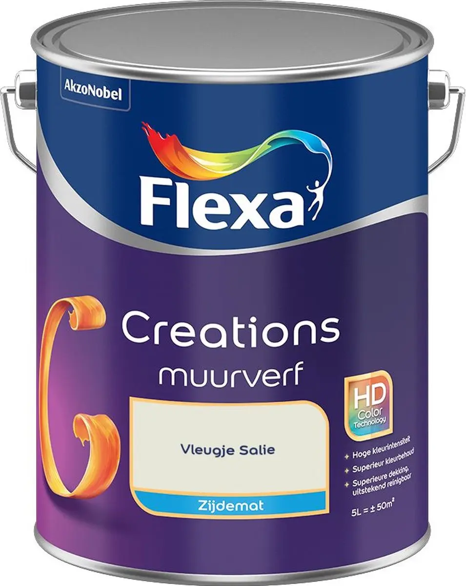 Flexa Creations Muurverf Zijdemat Vleugje Salie 5L