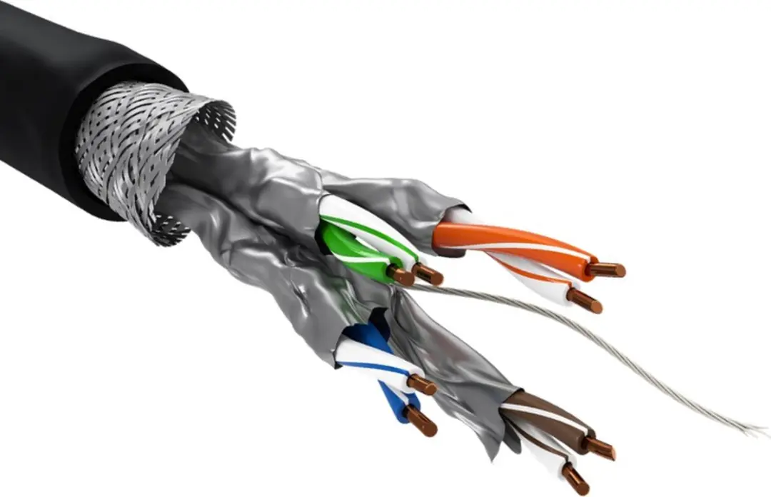 Goobay S/FTP CAT7 Netwerkkabel 10Gbps 600MHz - 50m - Zwart
