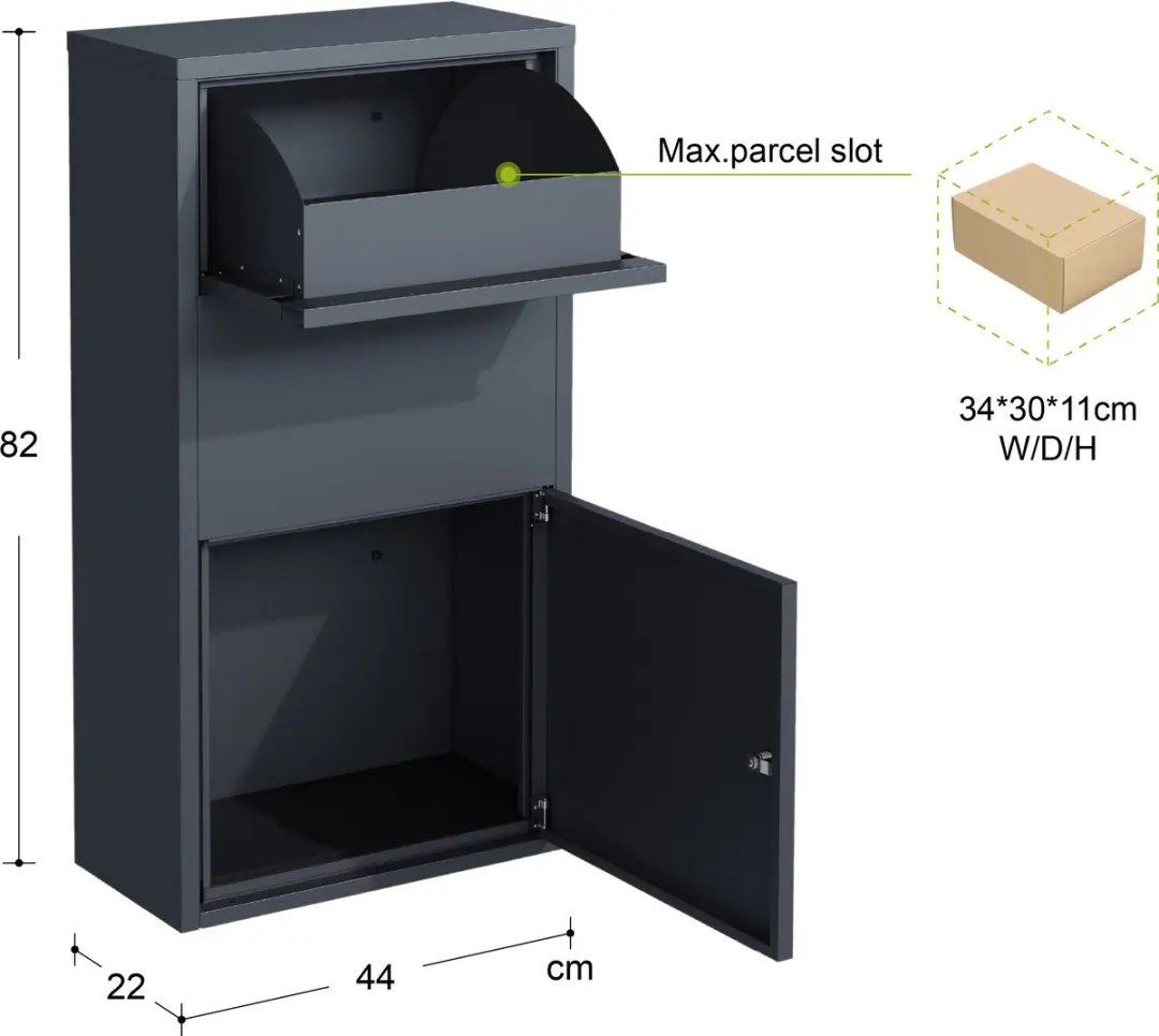 TuinChamp Pakketbox A10360 - Ral 7016 - afbeelding 6 van 6