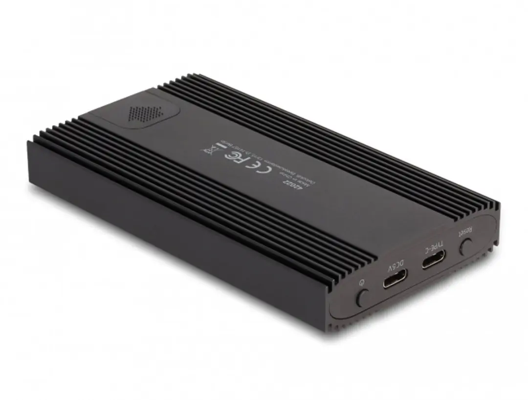 Delock 42022 USB-C M.2 NVMe Behuizing - 2x SSD - 20 Gbps - Zwart