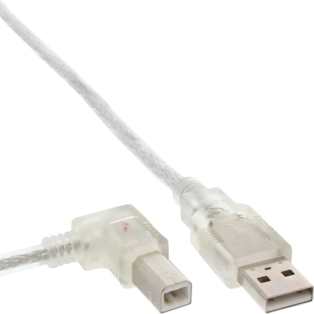 InLine USB naar USB-B Haaks Kabel 2.0