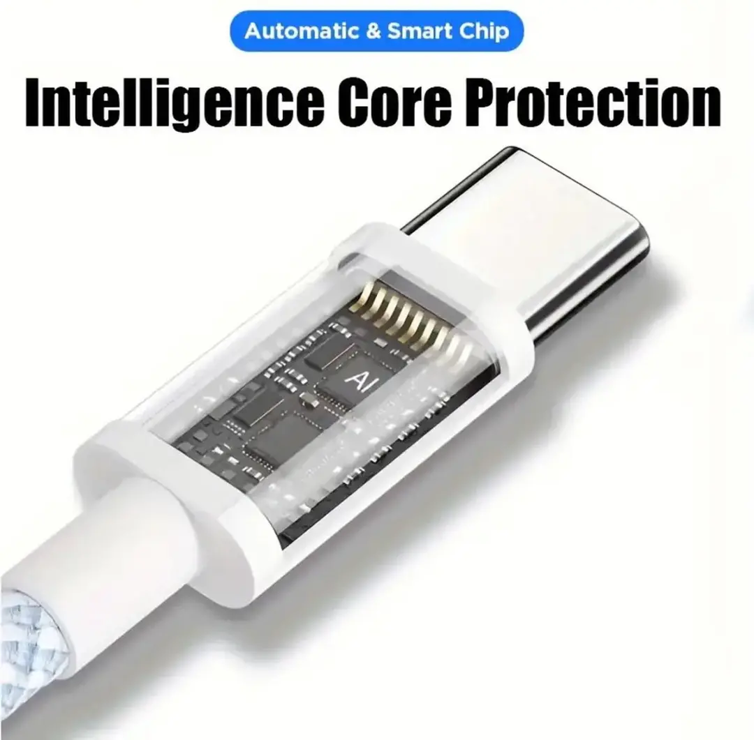 NÖRDIC USBC-520 USB-C Kabel 2m - 60W Wit