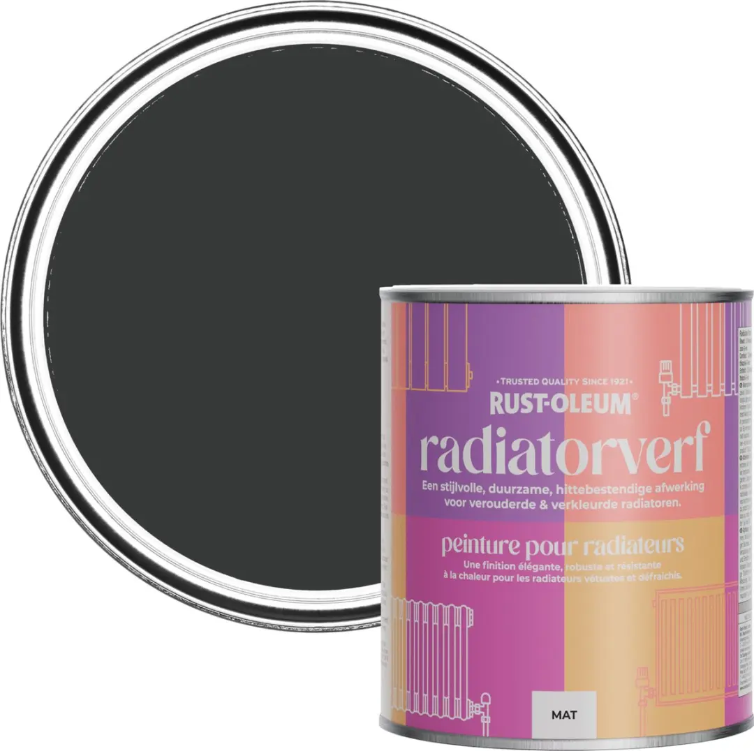 Rust-Oleum Radiatorverf Natuurlijke Houtskool 750ml