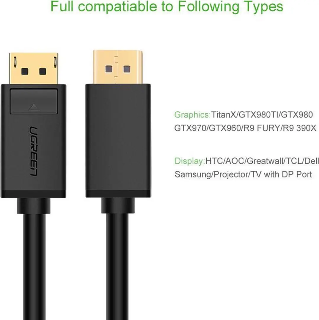 Ugreen DisplayPort Kabel 150cm - Zwart