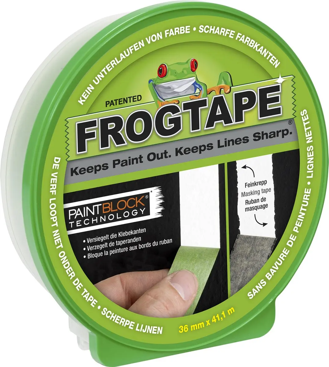 Kip Frogtape Multi-Surface Afplaktape 36mm x 41,1m - Meerkleurig