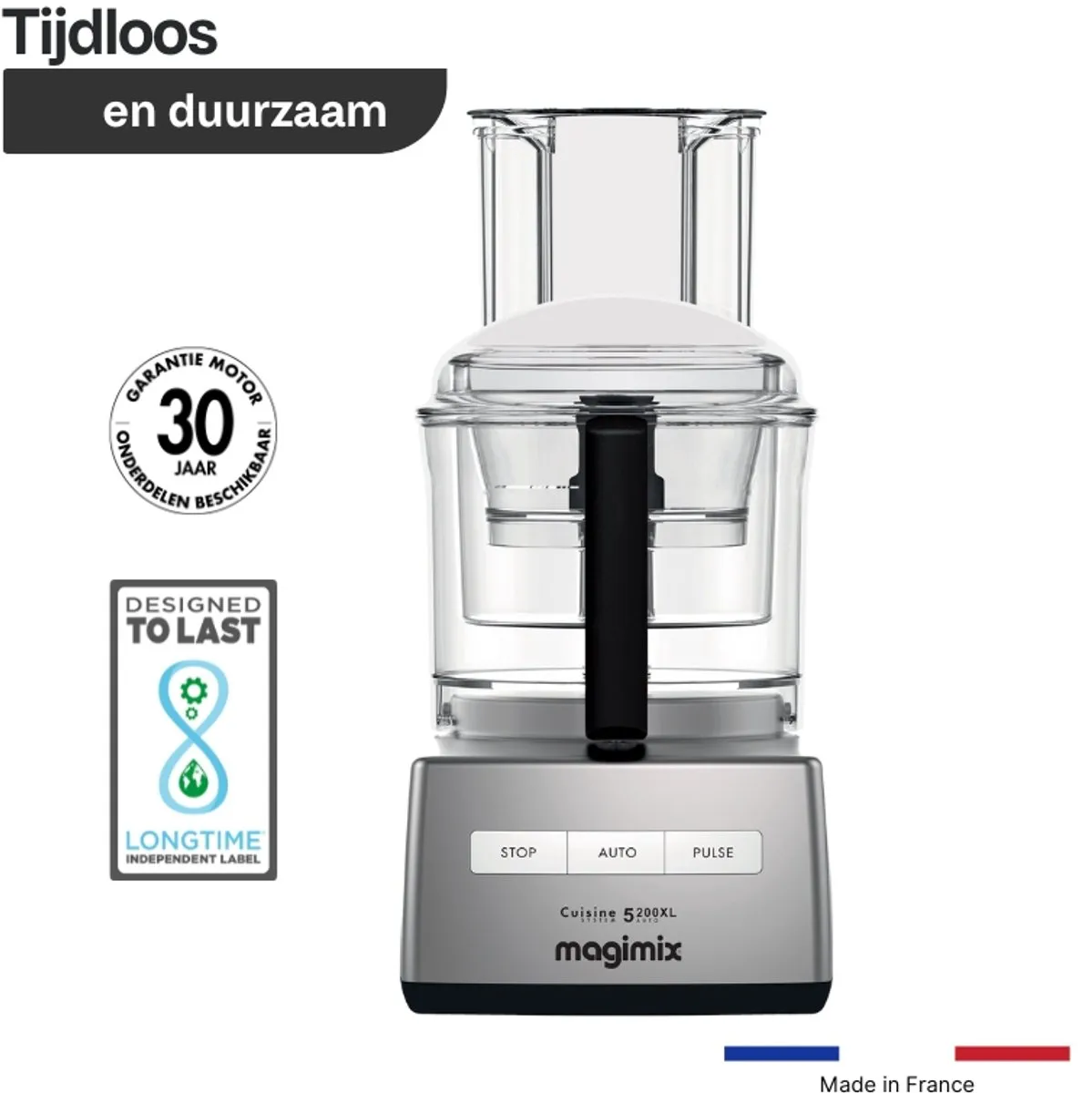 Magimix CS 5200 XL Premium Foodprocessor 1100W - Mat Chroom