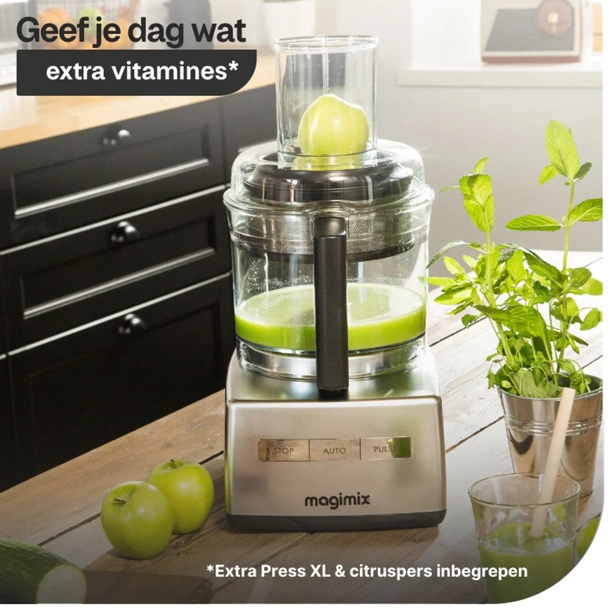 Magimix CS 5200 XL Premium Foodprocessor 1100W - Mat Chroom