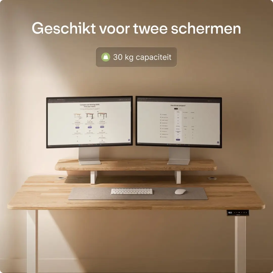 Desktronic Monitorstandaard 2 Schermen SKU_948 - 114x28cm