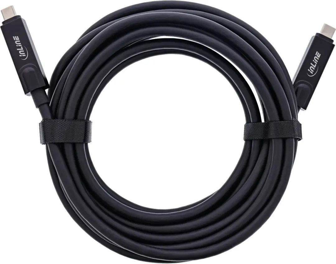 InLine USB-C AOC-kabel 8K60Hz 60W - 3m - Zwart