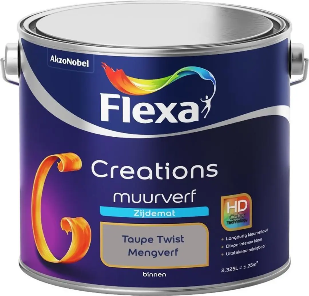 Flexa Creations Muurverf Zijdemat Taupe Twist