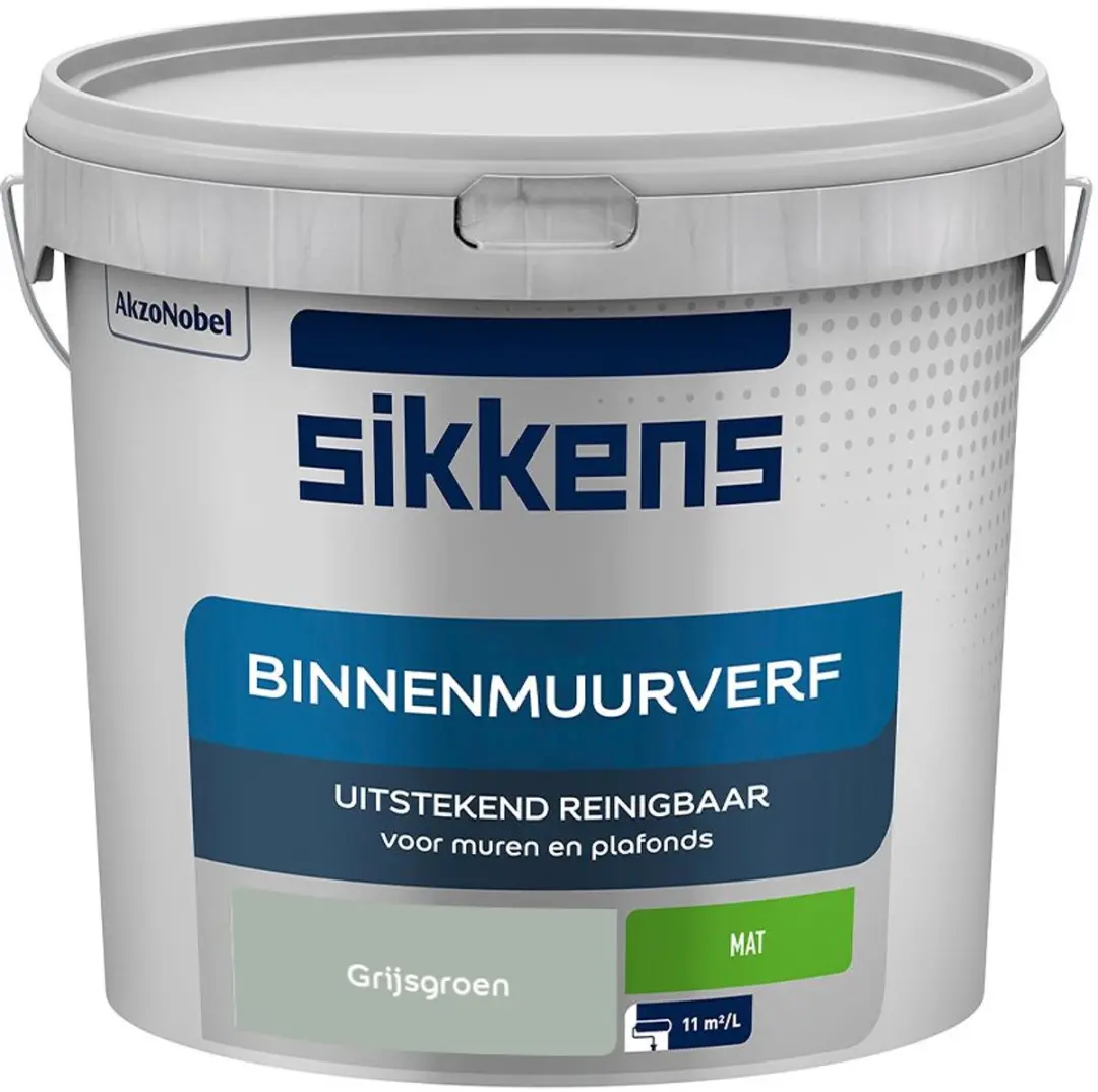 Sikkens Binnenmuurverf Mat Grijsgroen 5L
