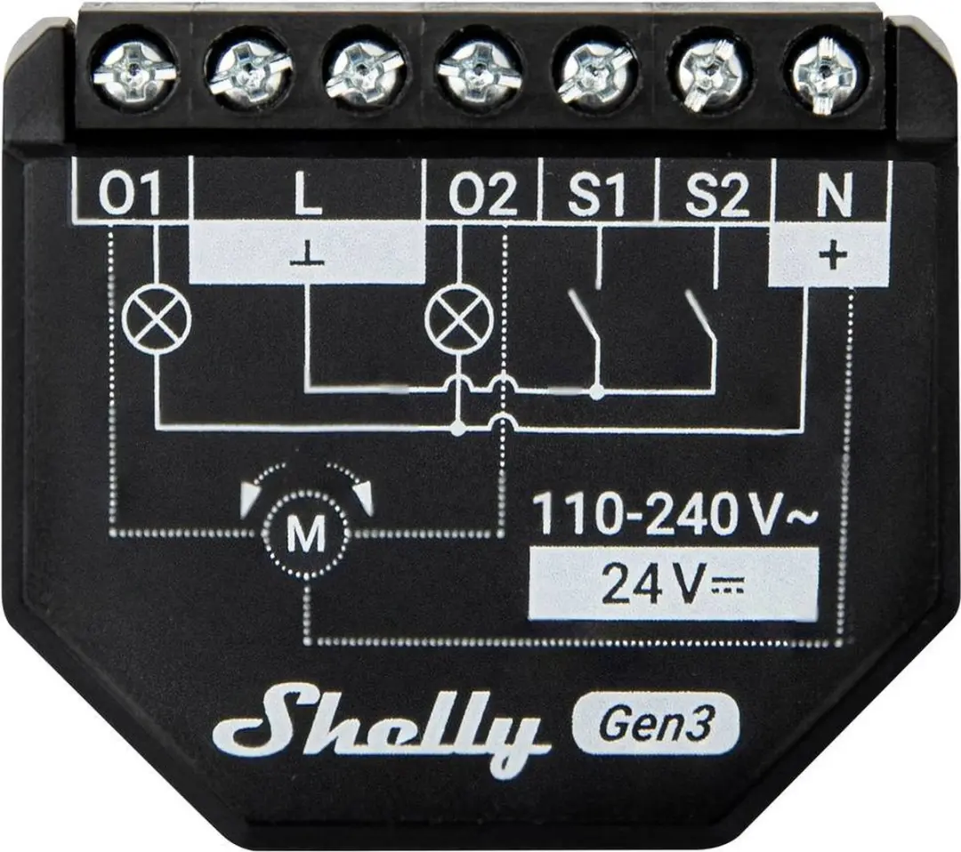 Shelly 2-Kanaals Controller 3800235261903 - Energieverbruikmeter - Transparent