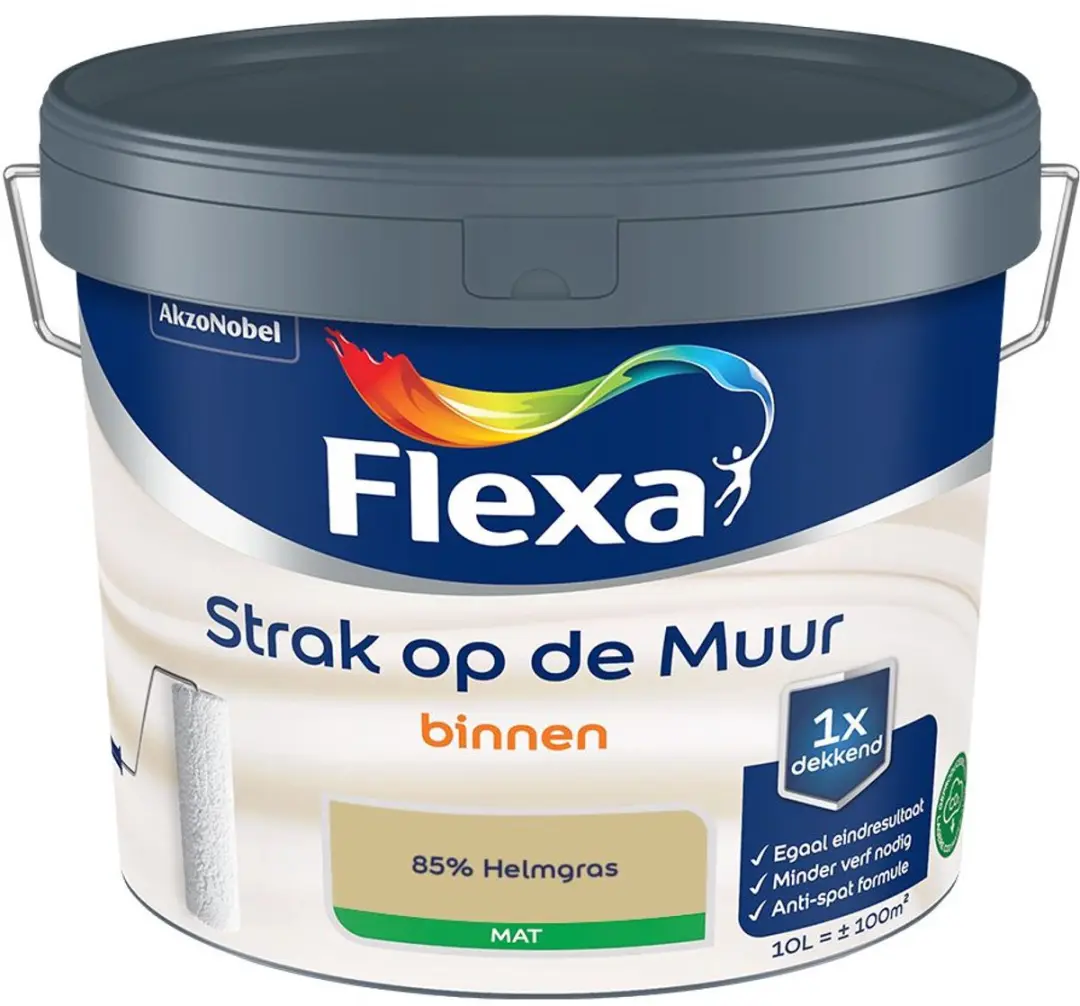 Flexa Strak Op De Muur Binnen Mat Mengverf 85% Helmgras