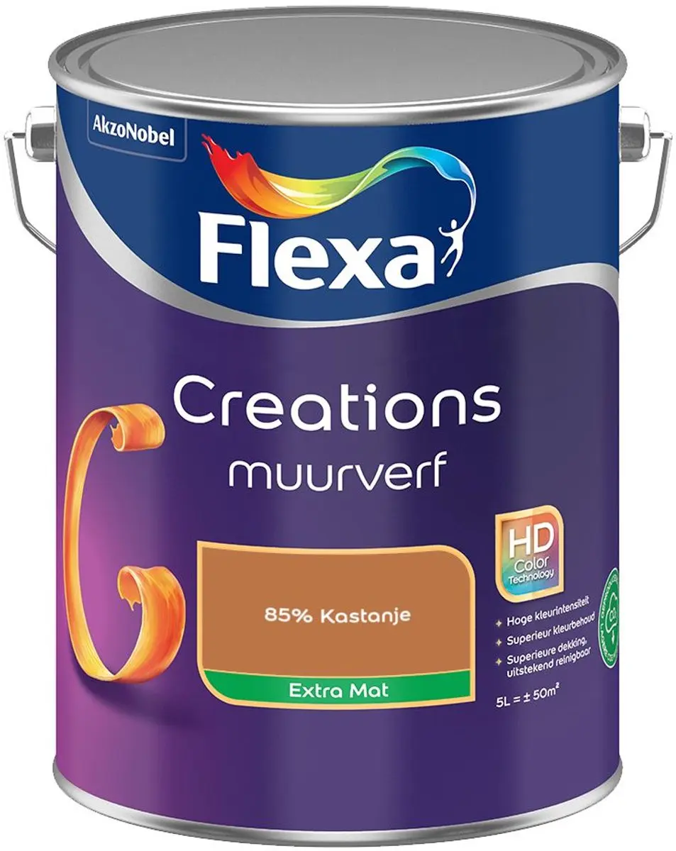 Flexa Creations Muurverf Extra Mat 85% Kastanje