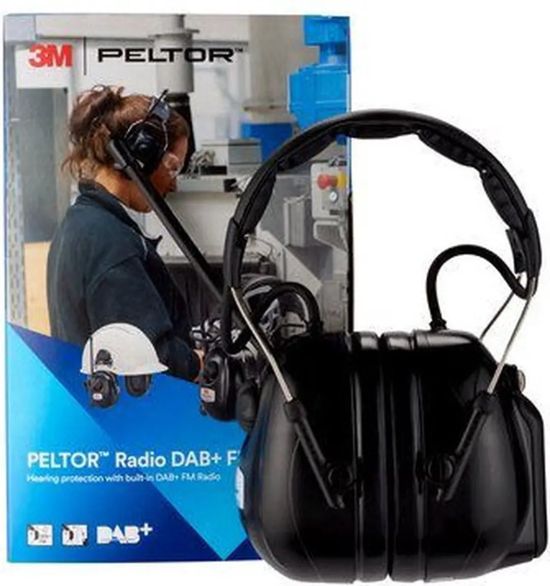 3M Peltor Radio DAB+ FM Gehoorkap - Zwart