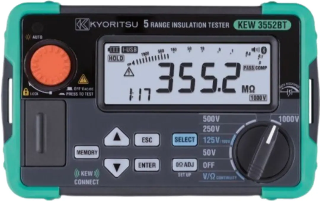 Kyoritsu 3552BT Isolatieweerstandmeter 1000V