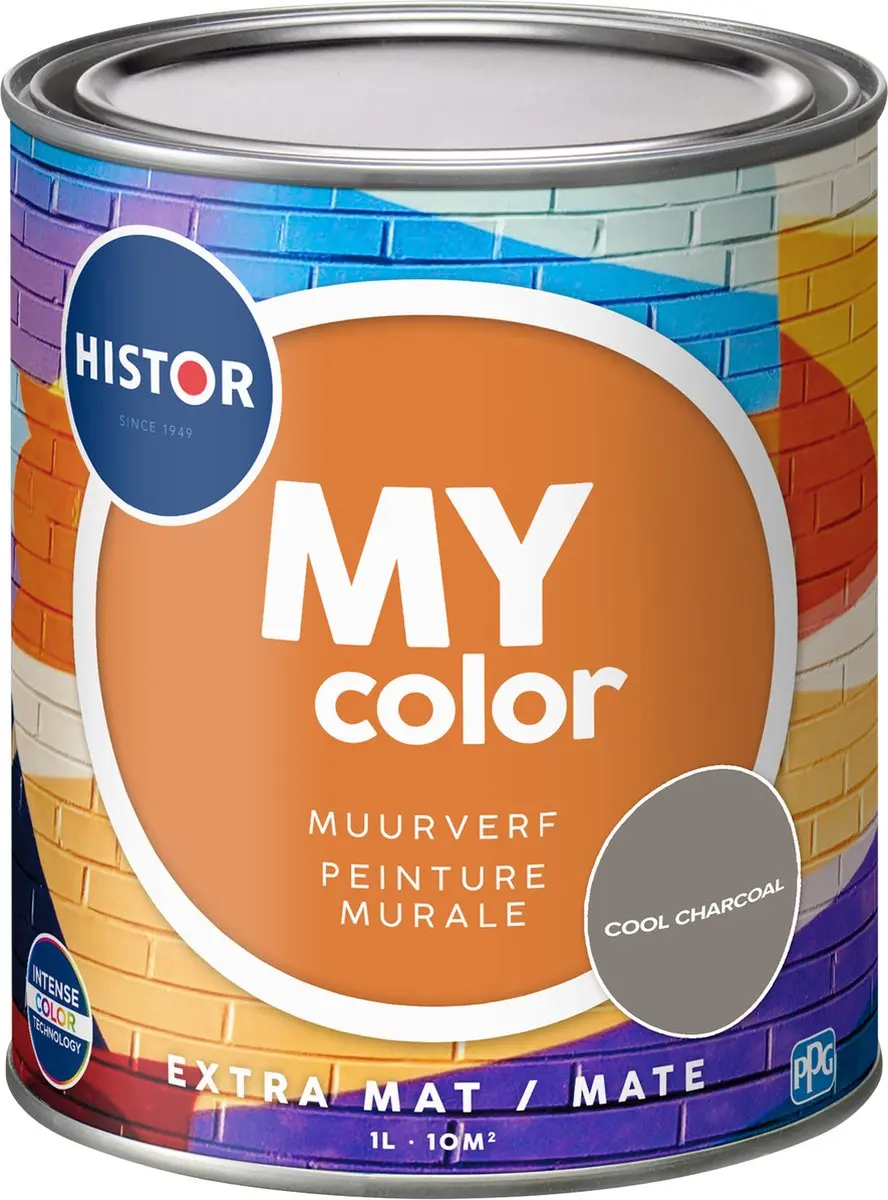 Histor MY Color Muurverf Extra Mat Cool Charcoal 2.5L