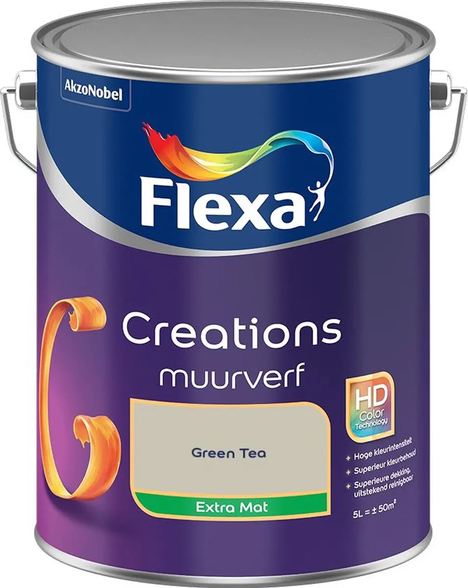 Flexa Creations Muurverf Extra Mat Green Tea 5L