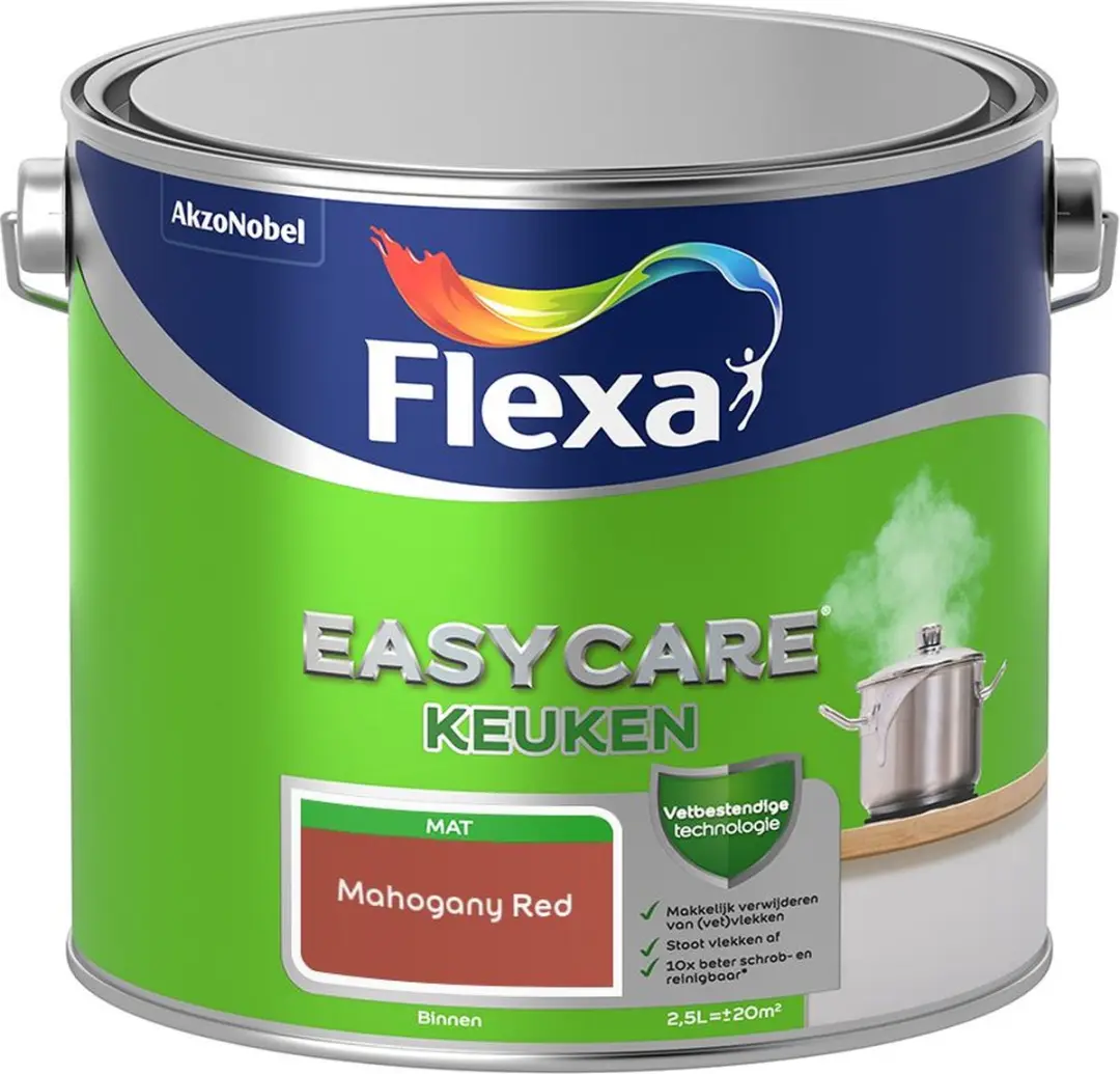 Flexa Easycare Keuken Mahogany Red Mengverf 2,5L