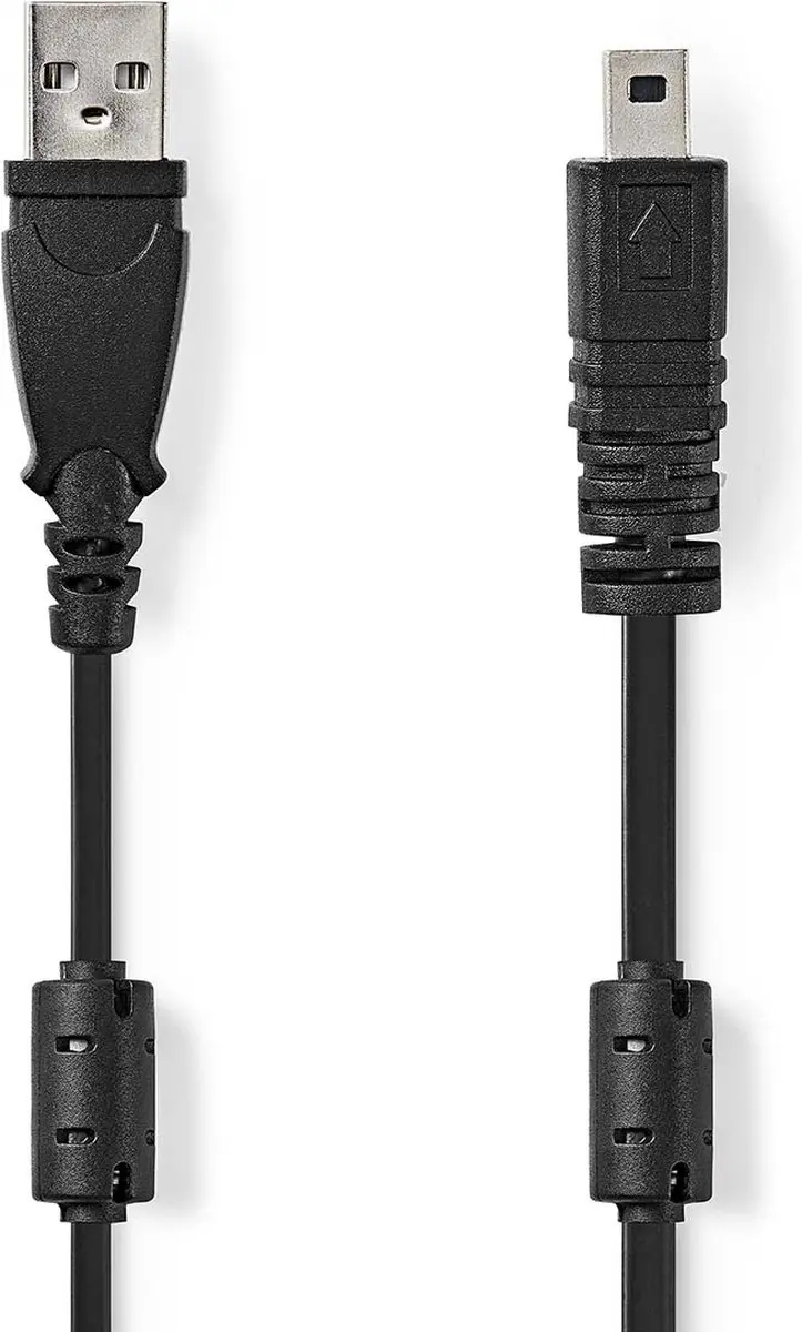 Nedis USB 2.0 A naar US-E6 Kabel 2m - Zwart