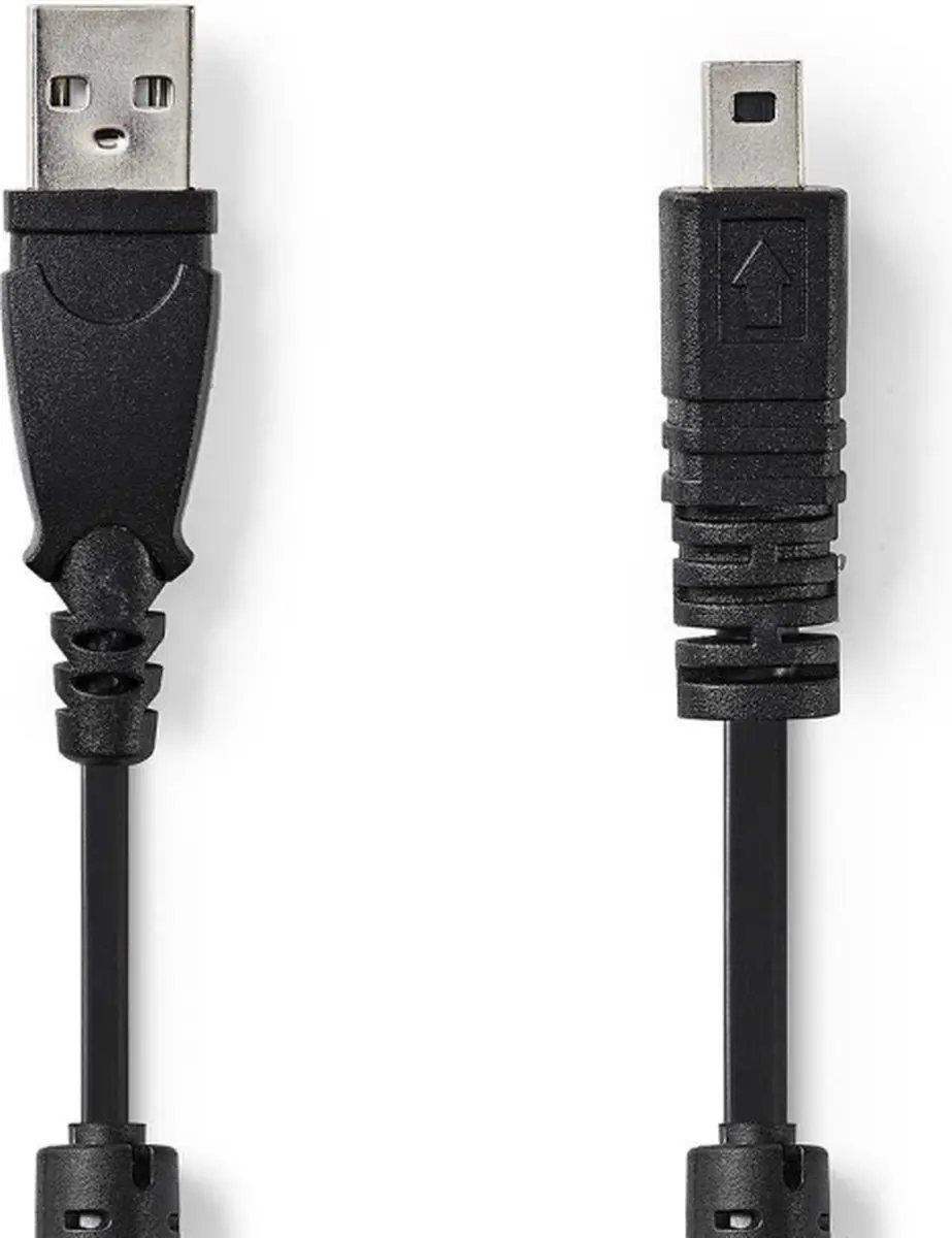 Nedis USB 2.0 A naar US-E6 Kabel 2m - Zwart