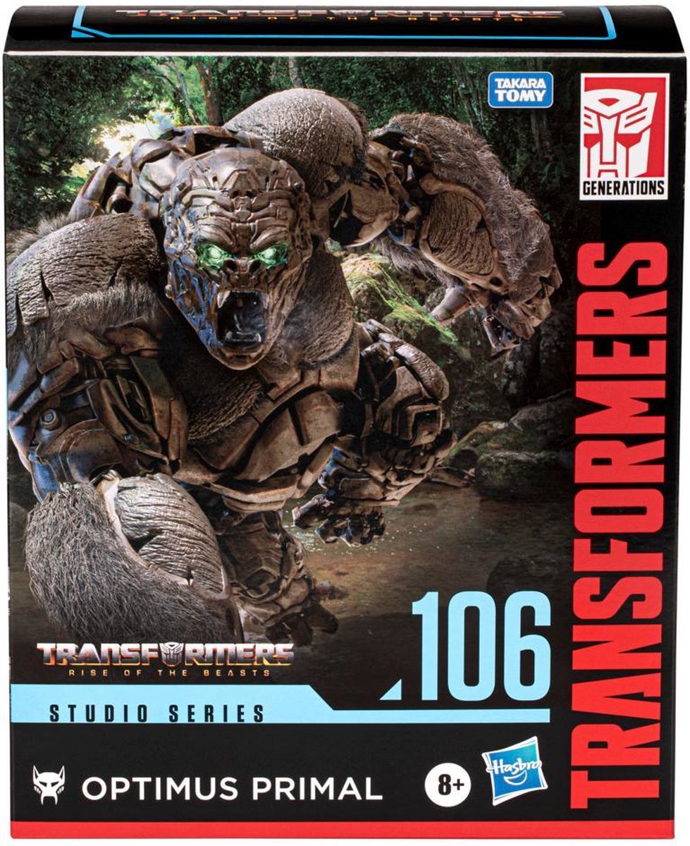Hasbro Transformers: Rise of the Beasts Optimus Primal - Robot naar Gorilla - 22 cm