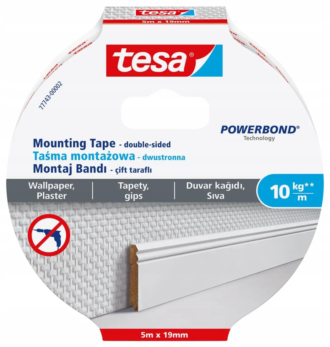 Tesa Powerbond Tape Wit 5m x 19mm