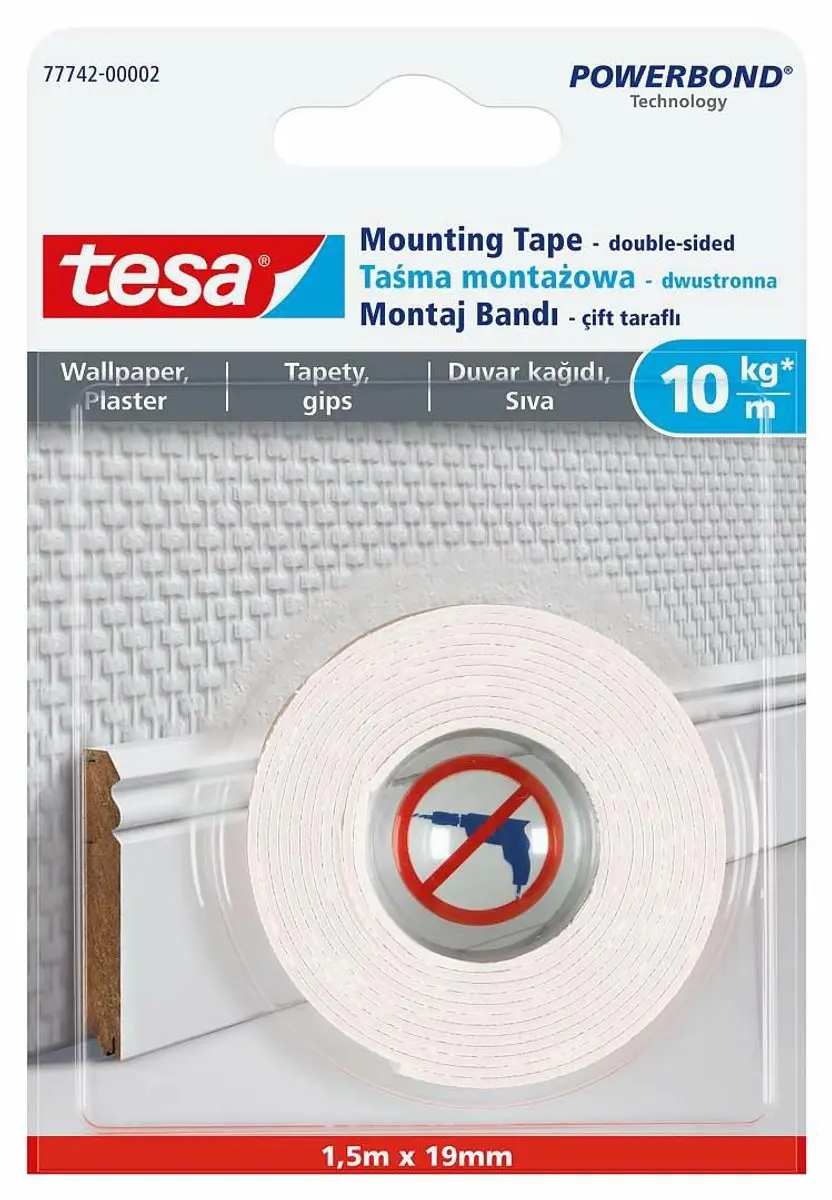 Tesa Powerbond Tape Wit 5m x 19mm