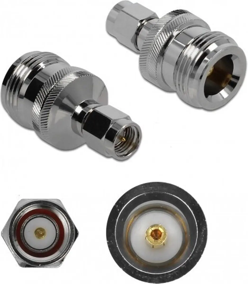 Delock SMA Adapter 50 Ohm 10 GHz - Grijs