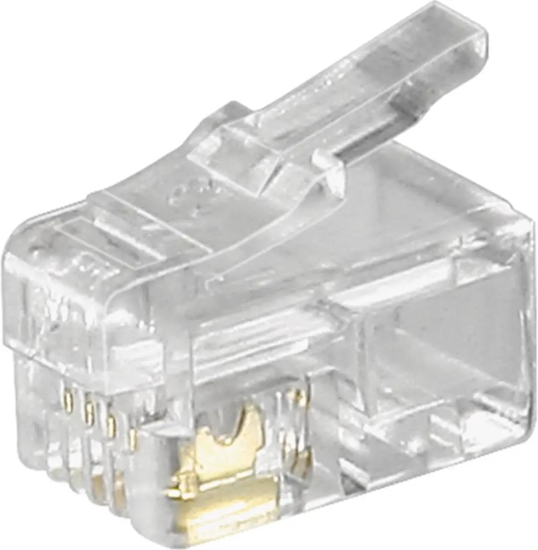 Goobay RJ10 Krimpconnectoren 4P4C - 10 Stuks - Transparant