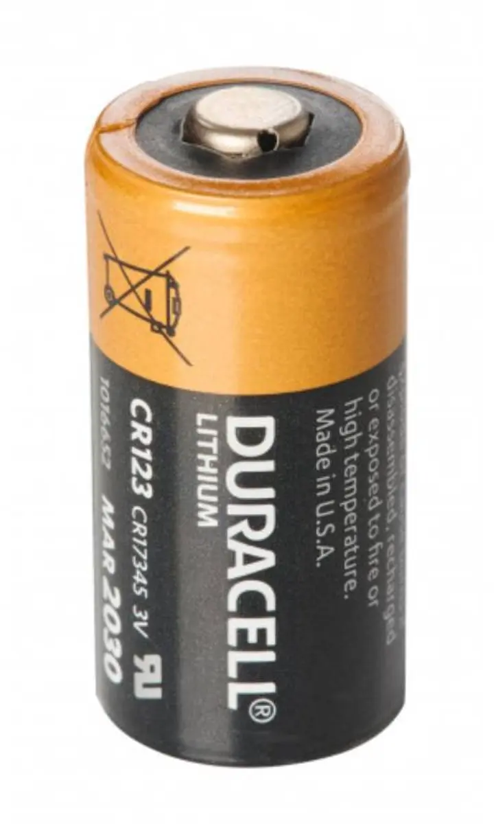 Duracell Lithium CR123 3V Batterij - Zwart