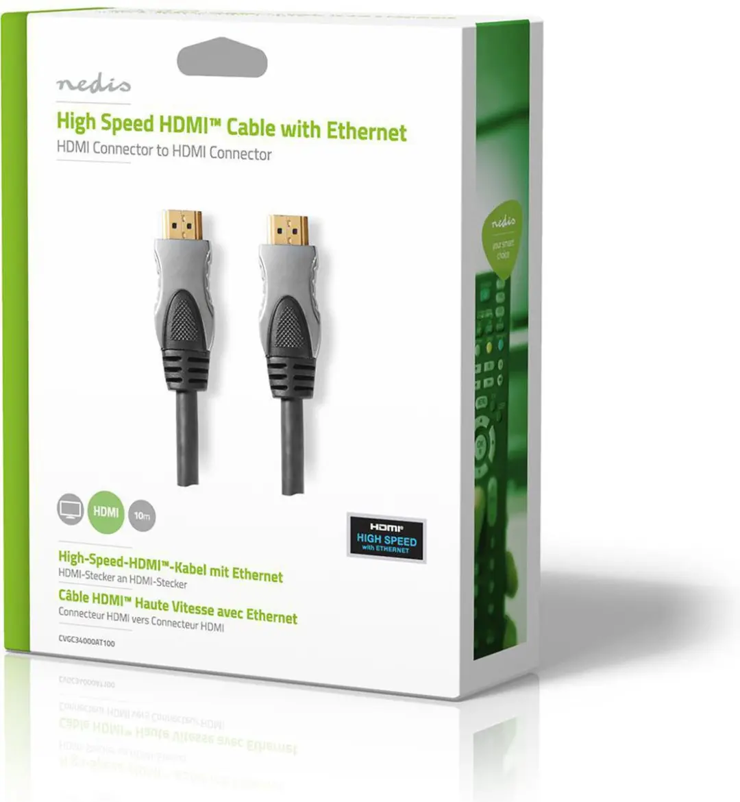 Nedis HDMI-Kabel CVGC34000AT50 4K@60Hz - 5m - Antraciet