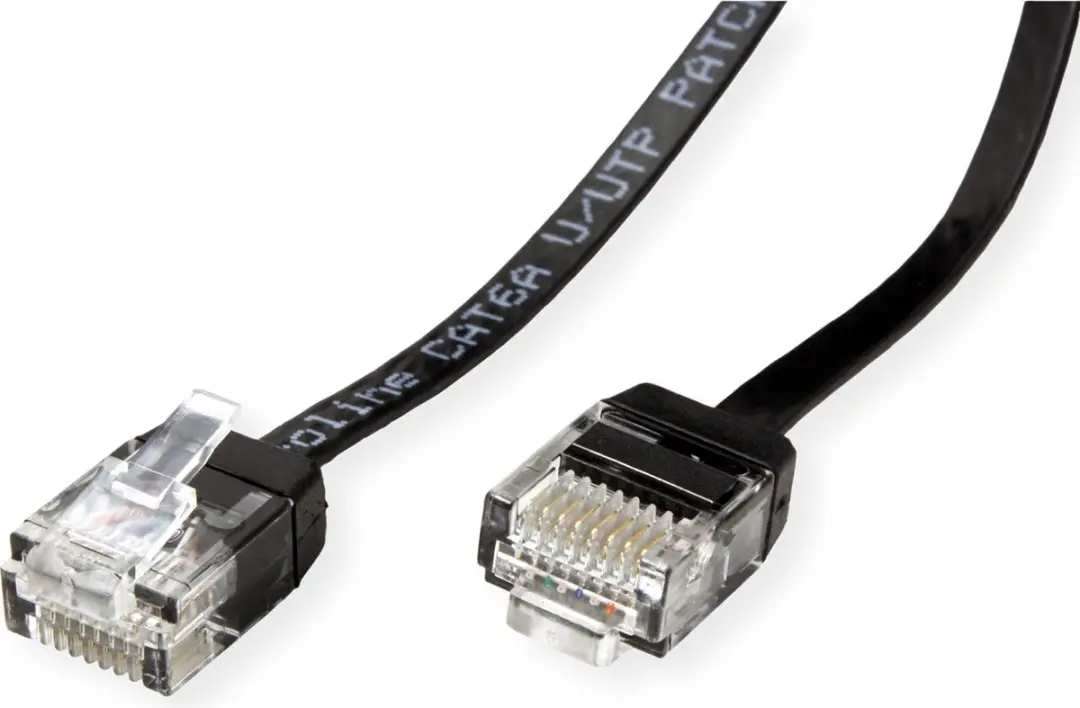 Roline Patchkabel Cat.6A UTP Extra Plat 1,5m - Zwart