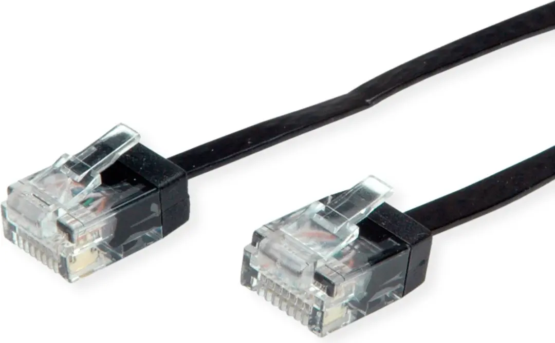 Roline Patchkabel Cat.6A UTP Extra Plat 1,5m - Zwart