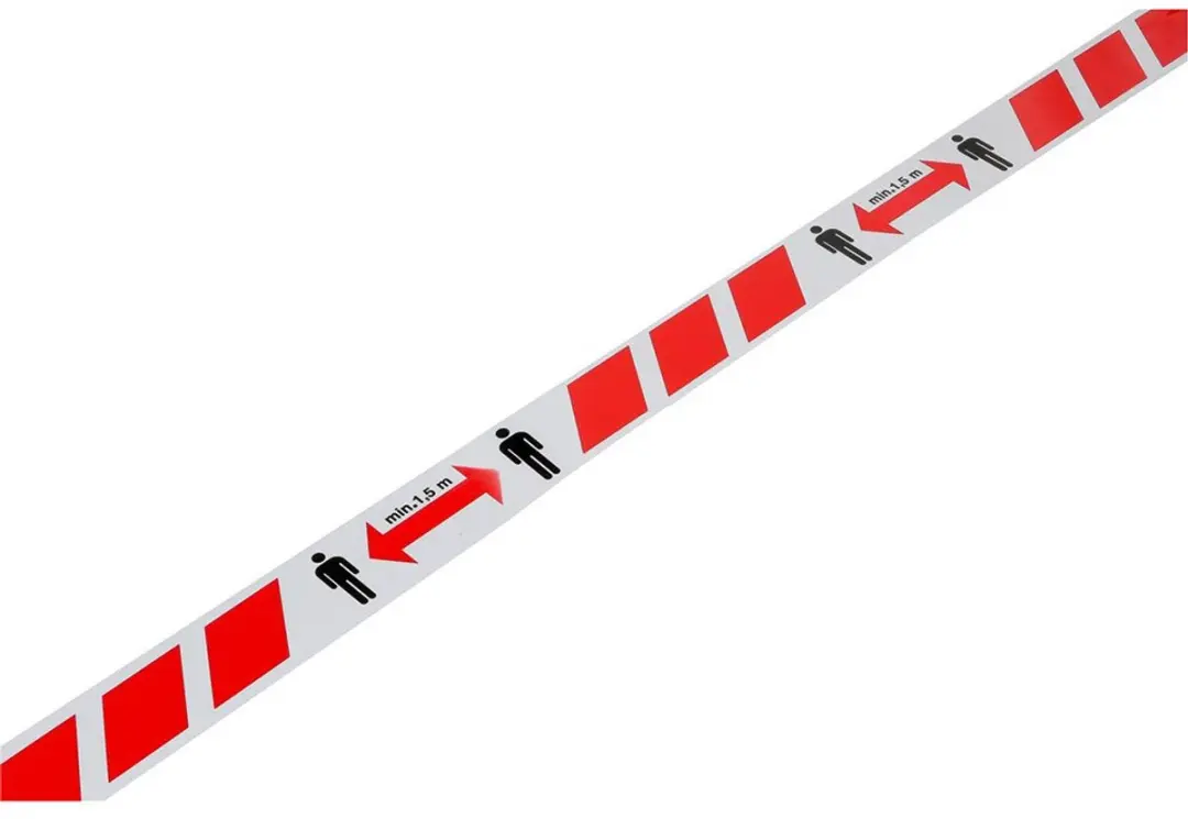 Tesa Vloermarkeringstape 58263 - 50mmx50m Rood/Wit