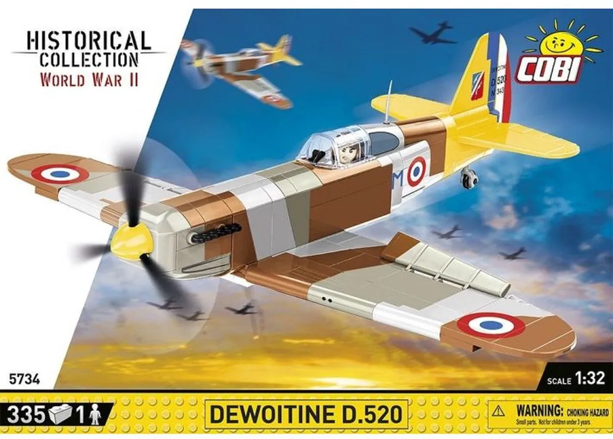 Cobi Dewoitine D.520 - Bouwset 335 Onderdelen - Meerkleurig - afbeelding 6 van 6