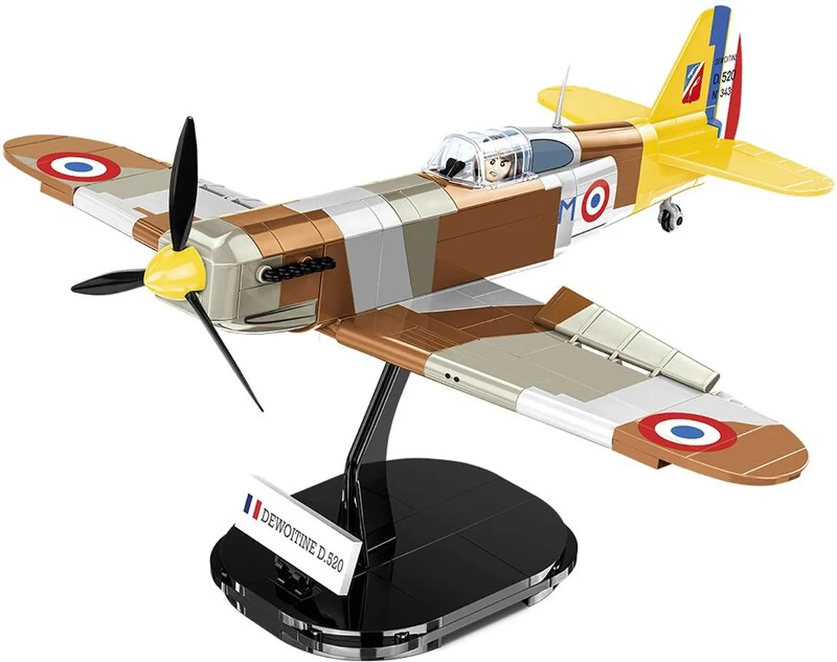 Cobi Dewoitine D.520 - Bouwset 335 Onderdelen - Meerkleurig