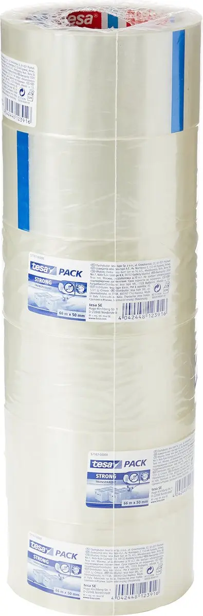 Tesa Pack Strong PP Verpakkingstape 50m x 66mm - 6 Stuks