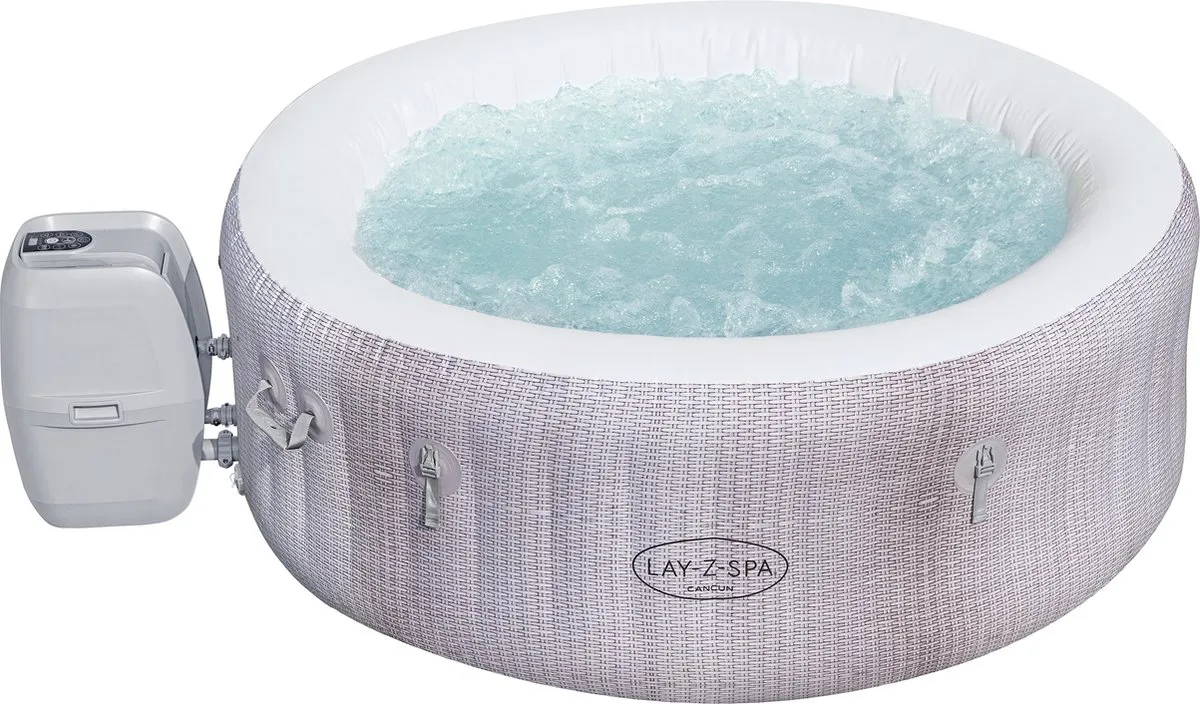Bestway Lay-Z-Spa Cancun Airjet 60003 - 2-4 Personen - 120 Jets - Grijs - afbeelding 6 van 6