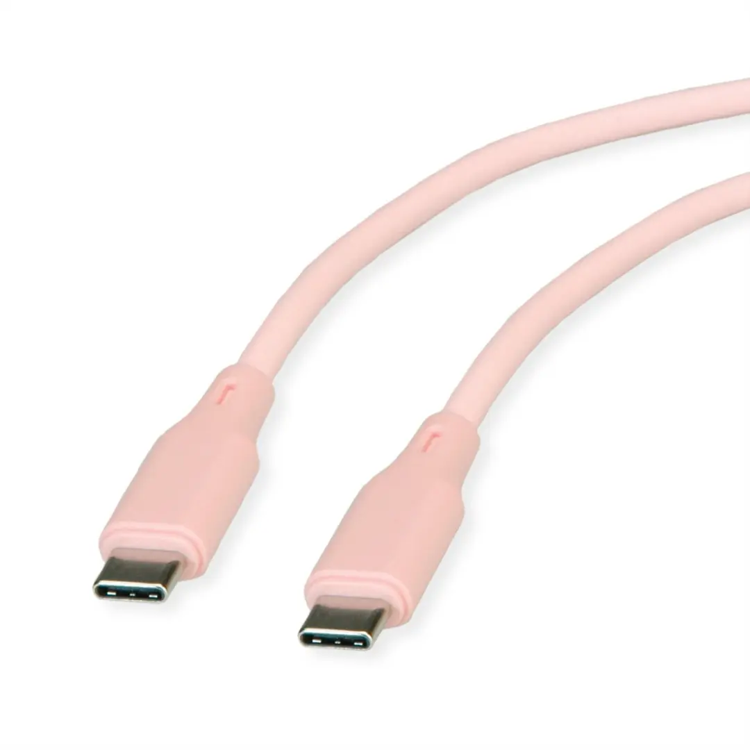 Roline USB-C Kabel 2.0 Type C-C 60W - 1m - Roze