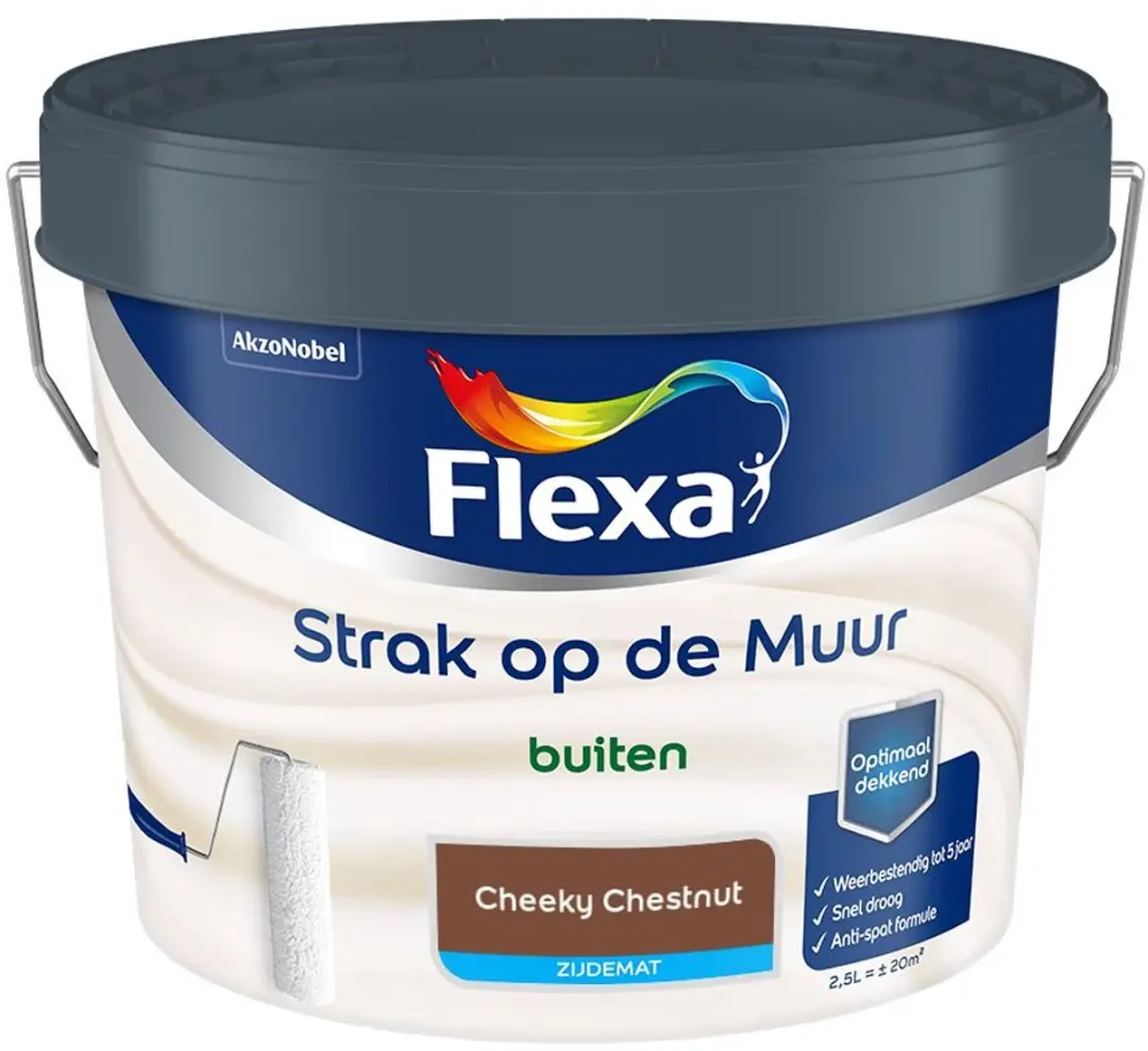 Flexa Strak Op De Muur Buiten Zijdemat Mengverf 2,5L