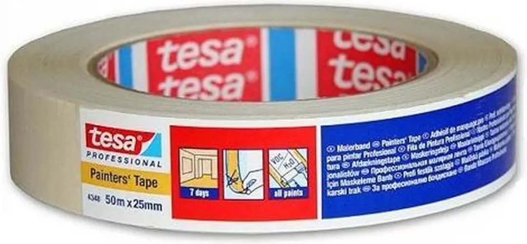 Tesa 4348 Schildertape 25mm x 50m - Beige