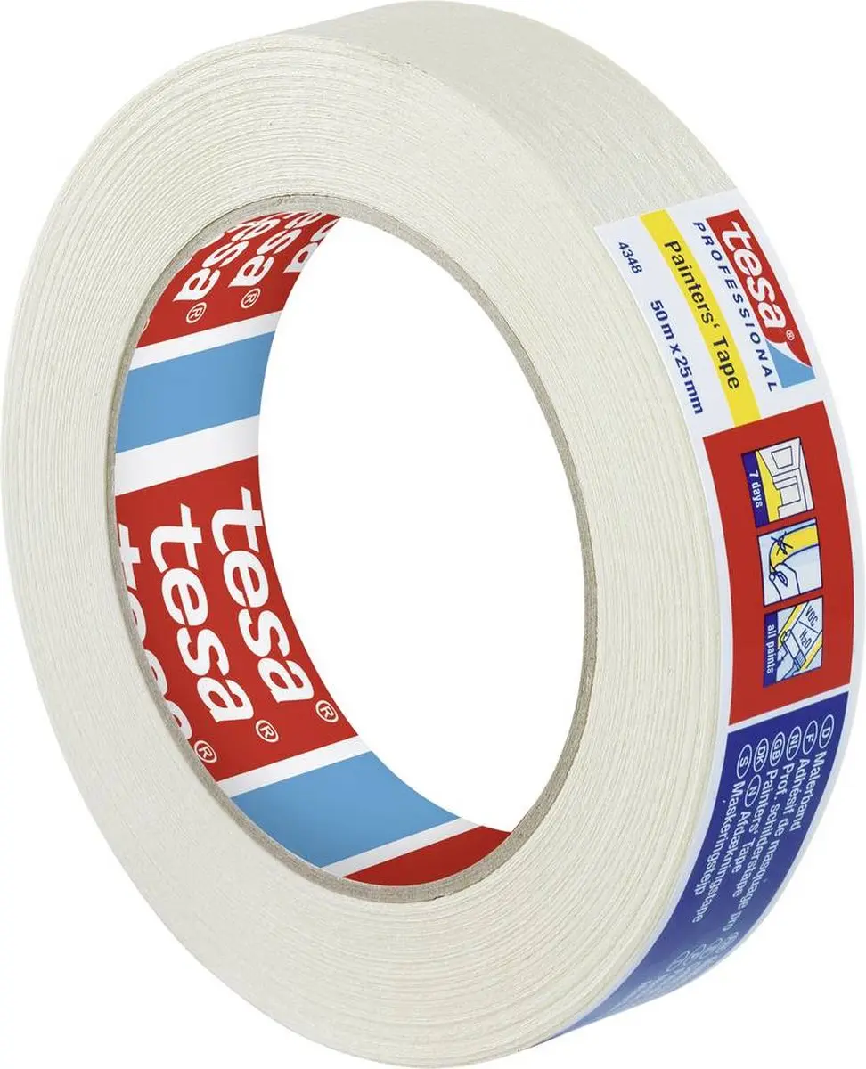 Tesa 4348 Schildertape 25mm x 50m - Beige