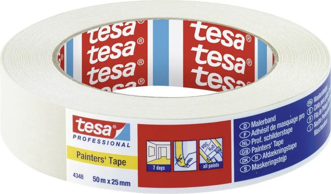 Tesa 4348 Schildertape 25mm x 50m - Beige - afbeelding 6 van 6