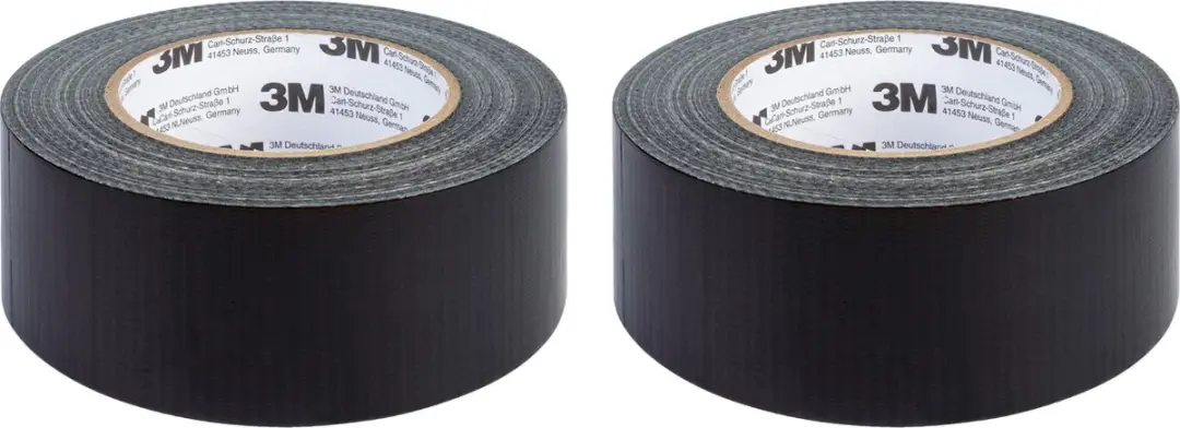 3M Textieltape Duct Tape - 2 Rollen 50m x 50mm - Zwart