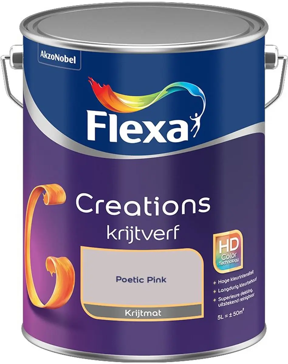 Flexa Creations Muurverf Krijt Poetic Pink 5L