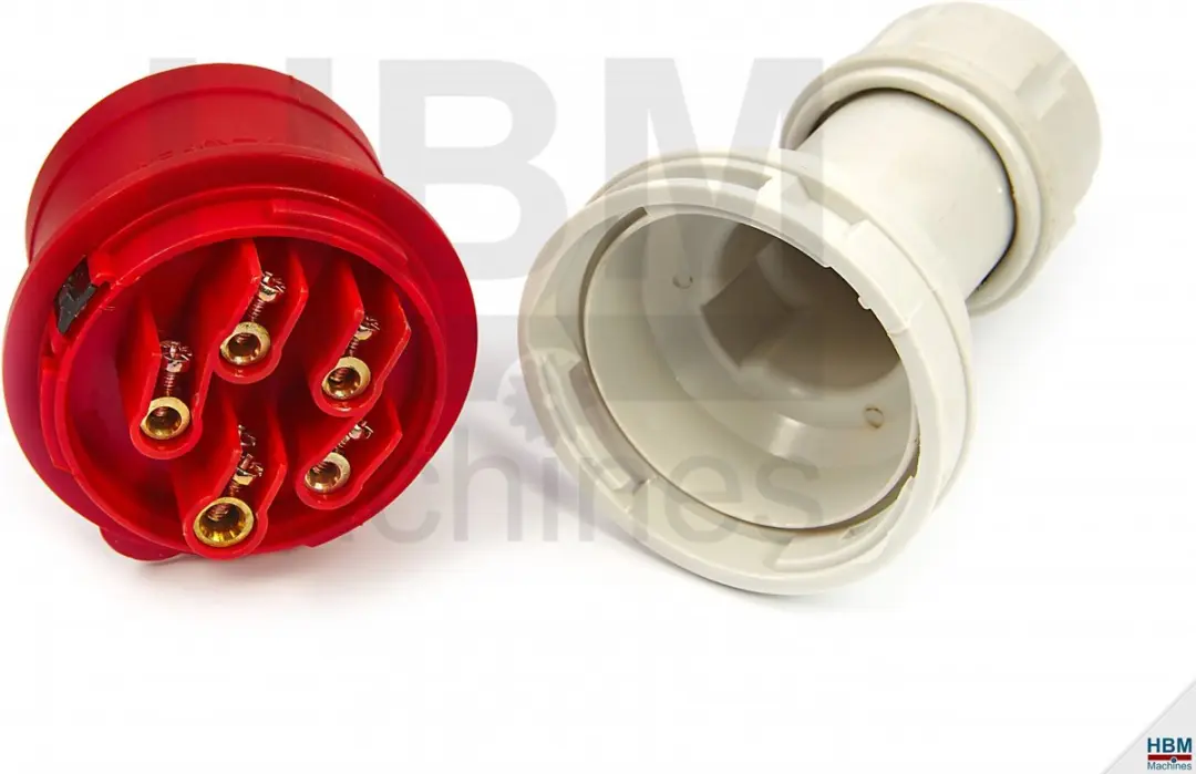 HBM Cee Form Stekker 400V 16A 5-polig IP44 - 2 Stuks - Rood
