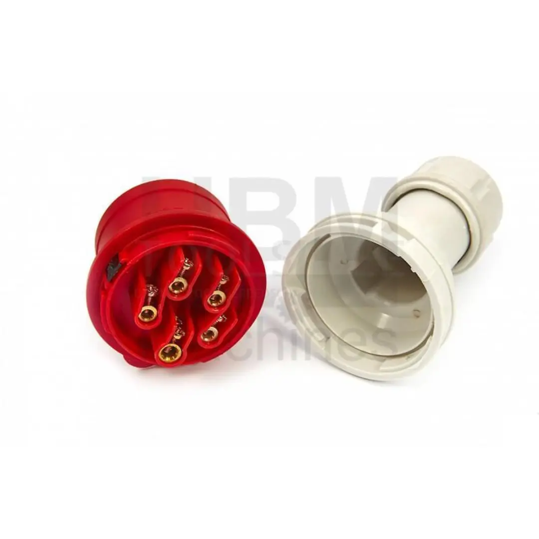 HBM Cee Form Stekker 400V 16A 5-polig IP44 - 2 Stuks - Rood